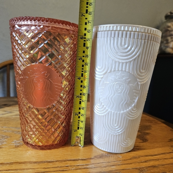 Starbucks Set Of 2 Tumblers 16oz Cold Cup - Picture 2 of 8